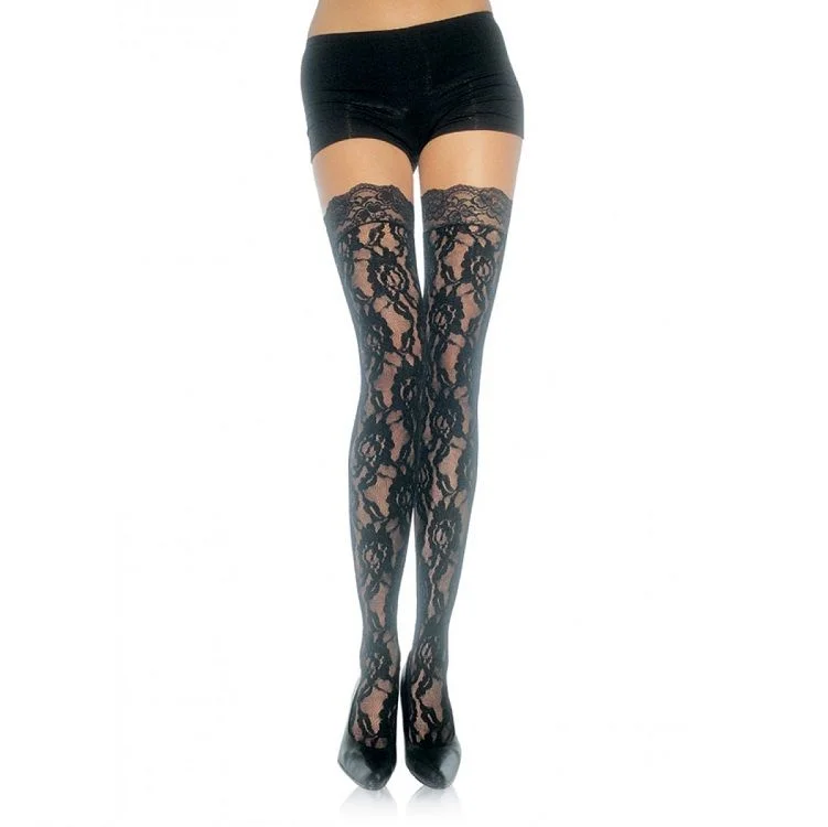 Leg Avenue - Bas En Dentelle Fleurie